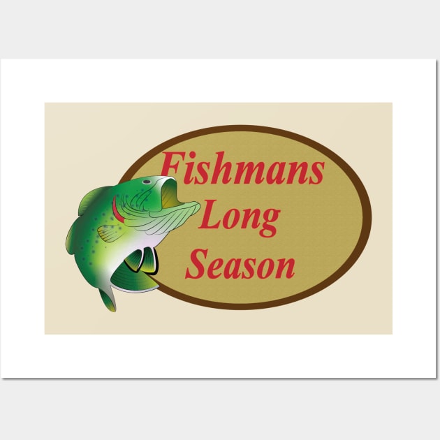 fishmans long season retro,orange fishmans Wall Art by RookiesCrafts